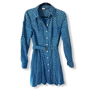 Blue polka dot dress